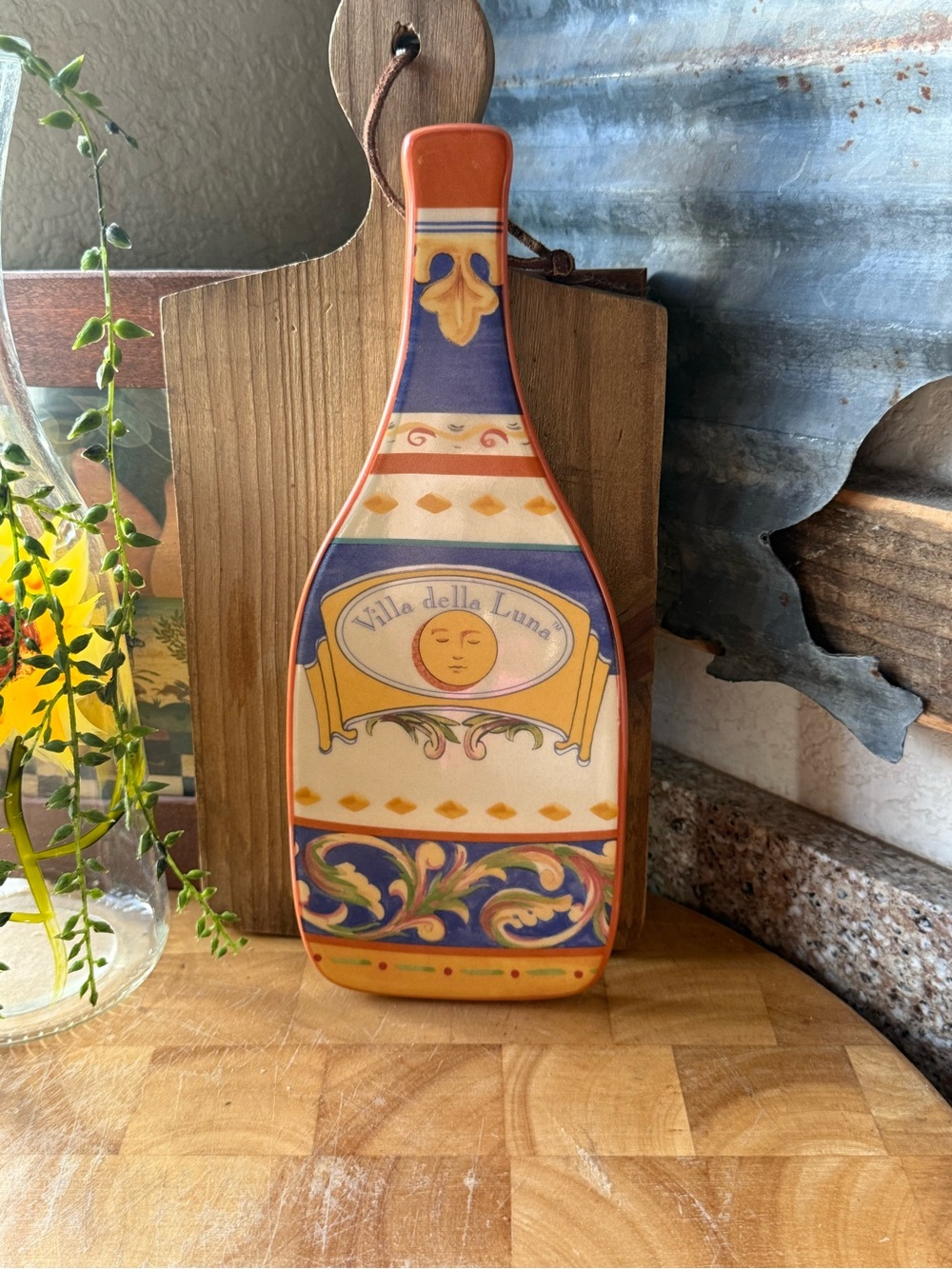 Pfaltzgraff Villa Della Luna Bottle shaped Serving Platter